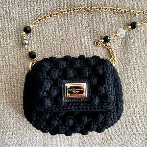 Dolce & Gabana Wool Black Shoulder Bag